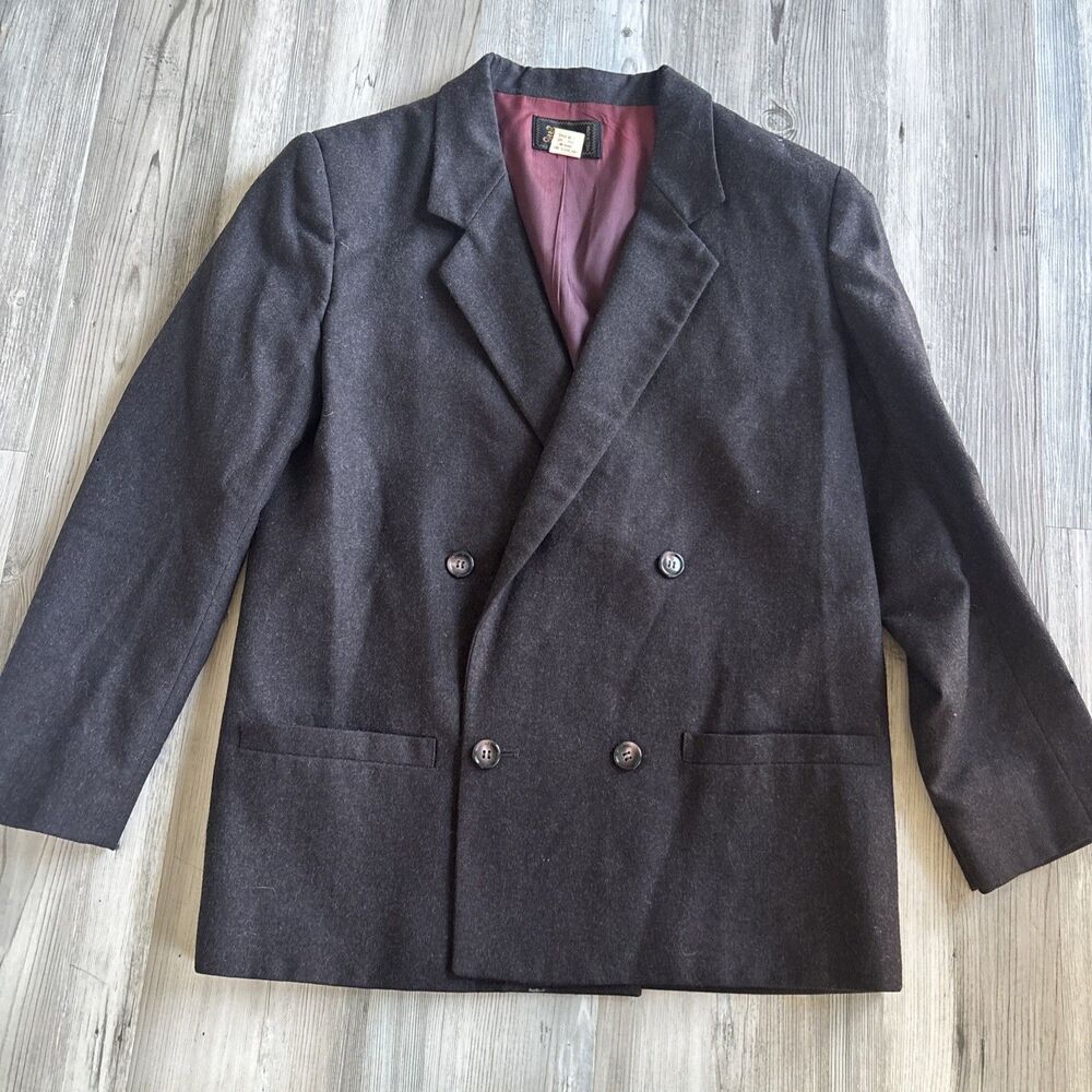 Vintage Vogue Fashions 100% Wool Brown Preppy Old Money Blazer Women’s Size 4